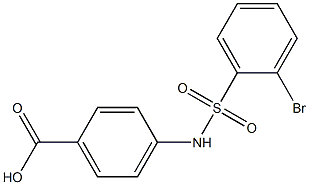 4-[(2-bromobenzene)sulfonamido]benzoic acid Structure