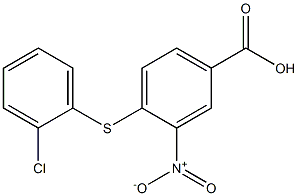 4-[(2-chlorophenyl)sulfanyl]-3-nitrobenzoic acid 化学構造式