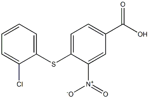 4-[(2-chlorophenyl)sulfanyl]-3-nitrobenzoic acid 结构式