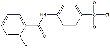 4-[(2-fluorobenzene)amido]benzene-1-sulfonyl chloride Structure