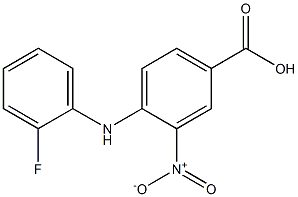 4-[(2-fluorophenyl)amino]-3-nitrobenzoic acid 结构式