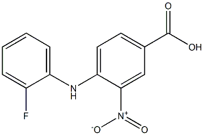 4-[(2-fluorophenyl)amino]-3-nitrobenzoic acid,,结构式