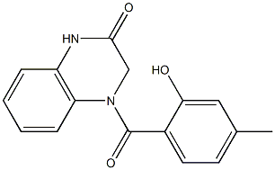 4-[(2-hydroxy-4-methylphenyl)carbonyl]-1,2,3,4-tetrahydroquinoxalin-2-one Structure