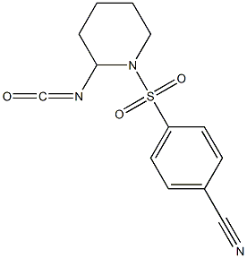 4-[(2-isocyanatopiperidine-1-)sulfonyl]benzonitrile Struktur