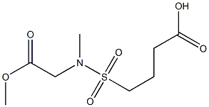 4-[(2-methoxy-2-oxoethyl)(methyl)sulfamoyl]butanoic acid 化学構造式