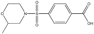 4-[(2-methylmorpholine-4-)sulfonyl]benzoic acid Struktur