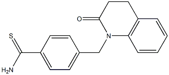 4-[(2-oxo-3,4-dihydroquinolin-1(2H)-yl)methyl]benzenecarbothioamide Struktur