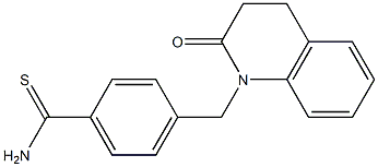 4-[(2-oxo-3,4-dihydroquinolin-1(2H)-yl)methyl]benzenecarbothioamide 结构式