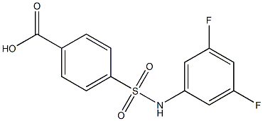 4-[(3,5-difluorophenyl)sulfamoyl]benzoic acid Struktur