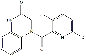 4-[(3,6-dichloropyridin-2-yl)carbonyl]-1,2,3,4-tetrahydroquinoxalin-2-one,,结构式