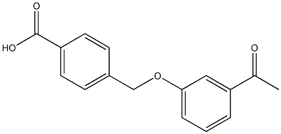 4-[(3-acetylphenoxy)methyl]benzoic acid,,结构式