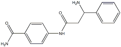 4-[(3-amino-3-phenylpropanoyl)amino]benzamide,,结构式