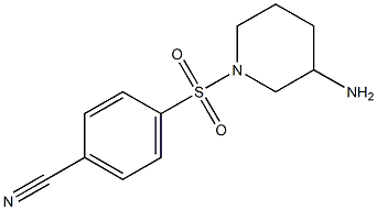 4-[(3-aminopiperidine-1-)sulfonyl]benzonitrile,,结构式