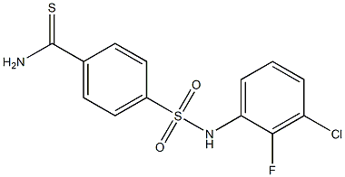 4-[(3-chloro-2-fluorophenyl)sulfamoyl]benzene-1-carbothioamide,,结构式