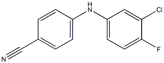 4-[(3-chloro-4-fluorophenyl)amino]benzonitrile 结构式