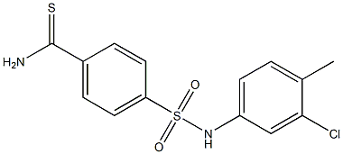 4-[(3-chloro-4-methylphenyl)sulfamoyl]benzene-1-carbothioamide Struktur