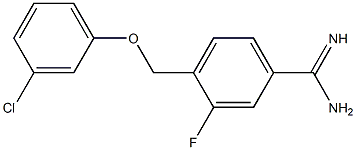 4-[(3-chlorophenoxy)methyl]-3-fluorobenzenecarboximidamide Struktur