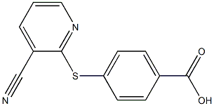 4-[(3-cyanopyridin-2-yl)thio]benzoic acid 结构式