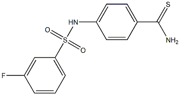 4-[(3-fluorobenzene)sulfonamido]benzene-1-carbothioamide Struktur