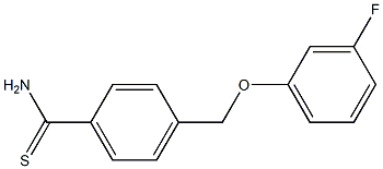 4-[(3-fluorophenoxy)methyl]benzenecarbothioamide 结构式