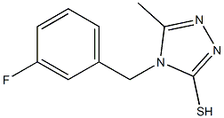 4-[(3-fluorophenyl)methyl]-5-methyl-4H-1,2,4-triazole-3-thiol Struktur