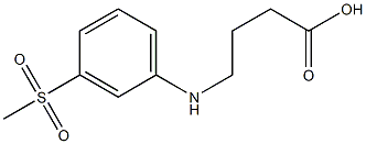 4-[(3-methanesulfonylphenyl)amino]butanoic acid,,结构式