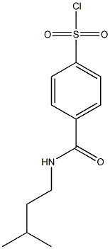 4-[(3-methylbutyl)carbamoyl]benzene-1-sulfonyl chloride,,结构式