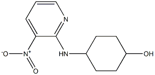 4-[(3-nitropyridin-2-yl)amino]cyclohexan-1-ol,,结构式