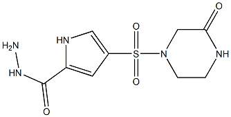 4-[(3-oxopiperazin-1-yl)sulfonyl]-1H-pyrrole-2-carbohydrazide Struktur
