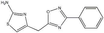 4-[(3-phenyl-1,2,4-oxadiazol-5-yl)methyl]-1,3-thiazol-2-amine 化学構造式