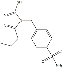 4-[(3-propyl-5-sulfanyl-4H-1,2,4-triazol-4-yl)methyl]benzene-1-sulfonamide Struktur