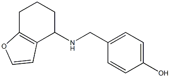 4-[(4,5,6,7-tetrahydro-1-benzofuran-4-ylamino)methyl]phenol 化学構造式