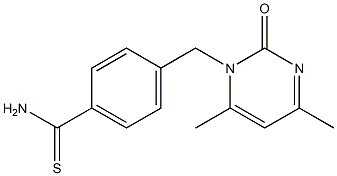 4-[(4,6-dimethyl-2-oxopyrimidin-1(2H)-yl)methyl]benzenecarbothioamide Structure