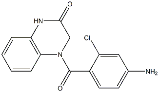 4-[(4-amino-2-chlorophenyl)carbonyl]-1,2,3,4-tetrahydroquinoxalin-2-one Structure