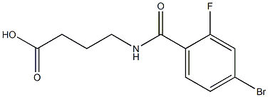 4-[(4-bromo-2-fluorobenzoyl)amino]butanoic acid,,结构式
