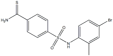 4-[(4-bromo-2-methylphenyl)sulfamoyl]benzene-1-carbothioamide,,结构式