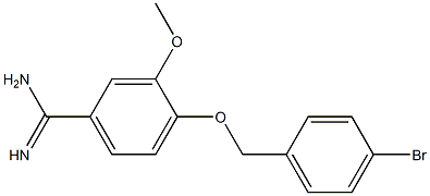 4-[(4-bromobenzyl)oxy]-3-methoxybenzenecarboximidamide,,结构式