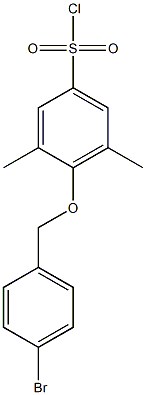 4-[(4-bromophenyl)methoxy]-3,5-dimethylbenzene-1-sulfonyl chloride|