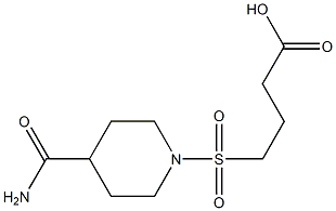 4-[(4-carbamoylpiperidine-1-)sulfonyl]butanoic acid Structure