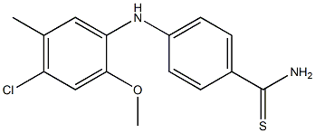 4-[(4-chloro-2-methoxy-5-methylphenyl)amino]benzene-1-carbothioamide Structure