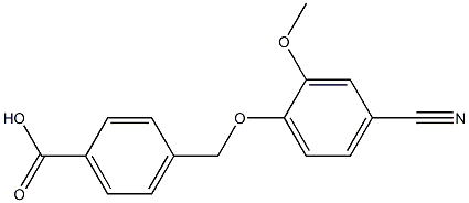 4-[(4-cyano-2-methoxyphenoxy)methyl]benzoic acid Structure