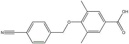 4-[(4-cyanophenyl)methoxy]-3,5-dimethylbenzoic acid,,结构式