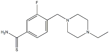 4-[(4-ethylpiperazin-1-yl)methyl]-3-fluorobenzenecarbothioamide Structure