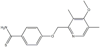 4-[(4-methoxy-3,5-dimethylpyridin-2-yl)methoxy]benzene-1-carbothioamide Structure