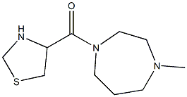 4-[(4-methyl-1,4-diazepan-1-yl)carbonyl]-1,3-thiazolidine 化学構造式