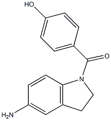 4-[(5-amino-2,3-dihydro-1H-indol-1-yl)carbonyl]phenol Structure