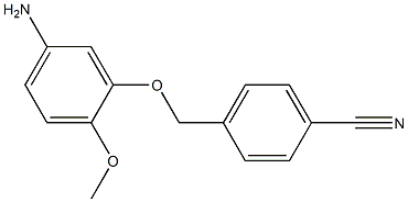 4-[(5-amino-2-methoxyphenoxy)methyl]benzonitrile,,结构式