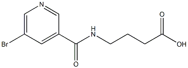 4-[(5-bromopyridin-3-yl)formamido]butanoic acid 结构式