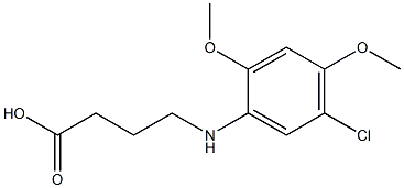 4-[(5-chloro-2,4-dimethoxyphenyl)amino]butanoic acid,,结构式