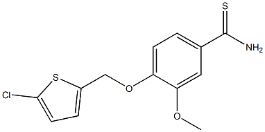 4-[(5-chlorothiophen-2-yl)methoxy]-3-methoxybenzene-1-carbothioamide Structure